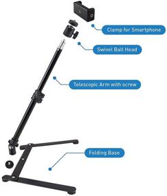 img 2 attached to 📱 360° Rotation Adjustable Overhead Phone Stand - Ideal for Filming, Crafting, Baking, Drawings, Recording, and More (H)