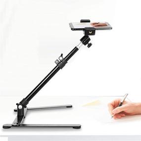 img 3 attached to 📱 360° Rotation Adjustable Overhead Phone Stand - Ideal for Filming, Crafting, Baking, Drawings, Recording, and More (H)