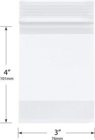 img 2 attached to White Block Zipper Reclosable Plastic Packaging for Shipping Supplies