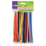 🎨 chenille kraft ck-710001 assorted color stems, 0.1" h, 3.6" w, 6" l, 4mm d (100 pcs) logo