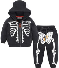 img 4 attached to Boys' Clothing: Mud Kingdom Skeleton Little Jogger Apparel