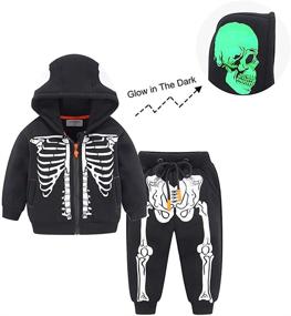 img 2 attached to Boys' Clothing: Mud Kingdom Skeleton Little Jogger Apparel