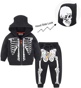 img 1 attached to Boys' Clothing: Mud Kingdom Skeleton Little Jogger Apparel