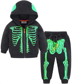 img 3 attached to Boys' Clothing: Mud Kingdom Skeleton Little Jogger Apparel