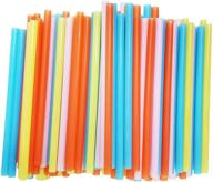 🥤 assorted color jumbo smoothie straws - pack of 100 logo