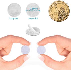 img 3 attached to 🔘 Strong Self Adhesive Dots - 1000pcs (500 Pairs) | 0.59" Diameter Sticky Back Coins | Nylon | Waterproof Glue Tapes | Ideal for Classroom, Office, Home