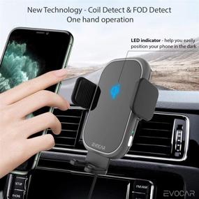 img 1 attached to 🚗 EvoCar Wireless Car Charger Mount: Auto Clamping, Qi Fast Charging for iPhone 12/11/Pro Max, Samsung S20/S10+