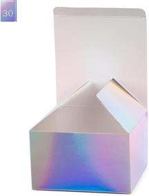 img 2 attached to 🎁 RUSPEPA Foil Silver Box Cardboard Box with Lids 4x4x2 - Pack of 30 for Bracelets, Jewelry, and Small Items