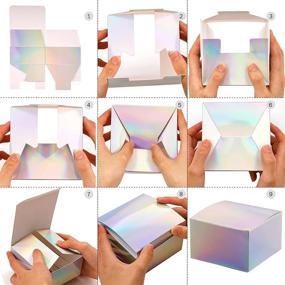 img 1 attached to 🎁 RUSPEPA Foil Silver Box Cardboard Box with Lids 4x4x2 - Pack of 30 for Bracelets, Jewelry, and Small Items