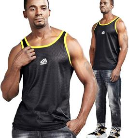 img 3 attached to AIMPACT Men's Active 🏋️ Sleeveless Workout Running Athletic Clothing