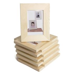 img 4 attached to 🖼️ Wallniture Logan Picture Frames: Set of 10 5x7 Unfinished Wood Frames for Kids Arts and Crafts, Perfect for Adults Too