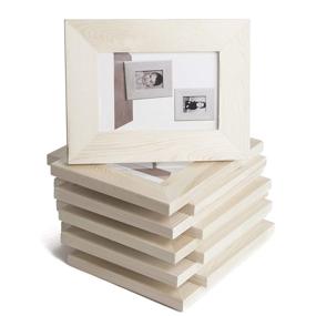 img 2 attached to 🖼️ Wallniture Logan Picture Frames: Set of 10 5x7 Unfinished Wood Frames for Kids Arts and Crafts, Perfect for Adults Too