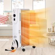 🔥 gdy 1500w oil filled radiator heater: efficient indoor space heater with 3 heat settings, adjustable thermostat, and safety features logo