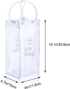 img 3 attached to 🍾 Collapsible Clear Ice Wine Bag – PVC Wine Pouch Cooler with Handle for Champagne, Cold Beer, White Wine & Chilled Beverages