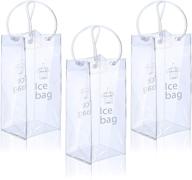 🍾 collapsible clear ice wine bag – pvc wine pouch cooler with handle for champagne, cold beer, white wine & chilled beverages логотип