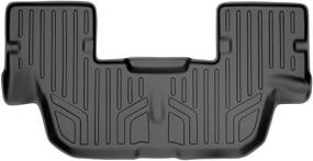 img 4 attached to 🚗 Custom Fit Black Floor Mats for 2011-2019 Ford Explorer - SMARTLINER 3rd Row Liner