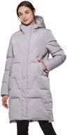 universo women's heavy duty puffer long coat with thickened hood - winter warm windproof parka jacket logo