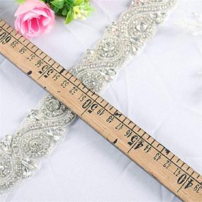 img 2 attached to 💎 Rhinestone Crystal Wedding Belt Applique – Stylish Women's Belt Accessory