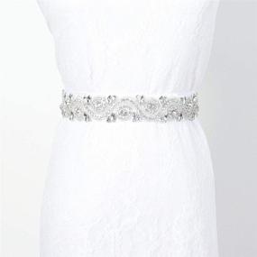 img 3 attached to 💎 Rhinestone Crystal Wedding Belt Applique – Stylish Women's Belt Accessory