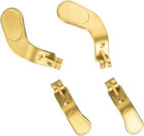 img 1 attached to 🎮 Xbox One Elite Controller Series 2 Replacement Parts - Set of 4 Metal Paddles with Hair Trigger Locks, Made from Stainless Steel (Gold)