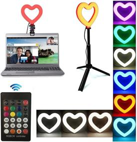 img 4 attached to 🌟 Enhance Your Video Calls with VWMYQ Video Conference Lighting - Remote Control, 10 Light Modes, 7 Brightness Levels, Perfect for Zoom, Remote Work, and TikTok (Pink Shell)