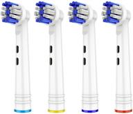 oral-b compatible precision clean replacement toothbrush heads (pack of 4) - braun electric toothbrush compatible logo