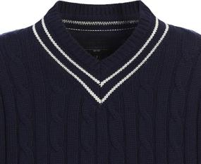 img 2 attached to 👕 Boys' Cotton V Neck Cable Sweater by Gioberti
