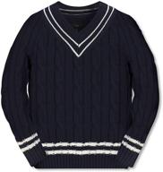 👕 boys' cotton v neck cable sweater by gioberti logo