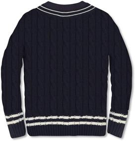 img 3 attached to 👕 Boys' Cotton V Neck Cable Sweater by Gioberti