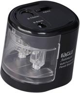 🦅 eagle electric pencil sharpener - battery & usb powered, dual holes & blades, ideal for 6-8mm and 9-12mm pencils logo