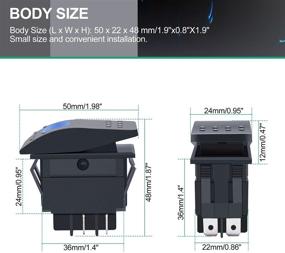 img 2 attached to ⚓️ Enhance Your Boat's Lighting: Twidec/2Pcs 12V 20A 4Pin Blue LED Rocker Switch for Marine Use