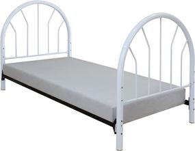 img 1 attached to 🛏️ ACME Silhouette White Twin Headboard and Footboard - Elegant and Functional Bedroom Décor