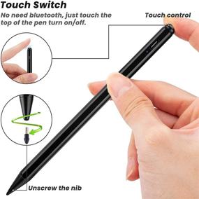 img 3 attached to 🖊️ 2021 iPad Pro 11 Inch Stylus Pencil 2nd Generation - Palm Rejection, Magnetic & 1.2mm Replaceable POM Tip Active Stylus Pen for Apple iPad Pro 11 Inch 3rd Gen - Black