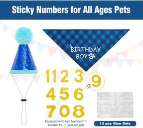 img 3 attached to 🎉 Mihachi Dog Birthday Bandana with Hat - Premium Party Supplies Set for Pet Puppy Cat's Perfect Birthday Celebration