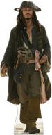 🏴 life size cardboard cutout standup - captain jack sparrow from disney's pirates of the caribbean logo