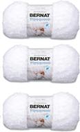 🧶 premium bernat pipsqueak yarn (3-pack) - whitey white 162059-59005: soft, fluffy, and perfect for crafting logo