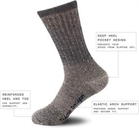 img 1 attached to 🧦 High-Performance ThemeDesigner Premium Merino Wool Blend Socks: Ideal for Outdoor Hiking (3 Packs)