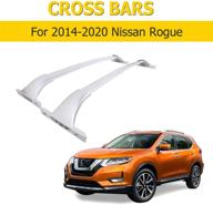 🚗 auxmart поперечины для крыши для nissan rogue 2014-2020: серебристые алюминиевые багажные бруски и заменяемые рейлинги для багажника. логотип