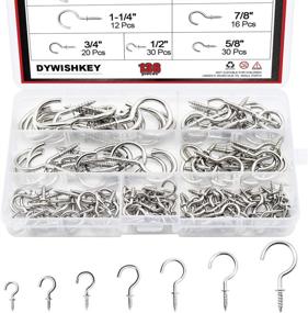 img 4 attached to Efficient Organization: DYWISHKEY 136PCS Nickel Workplace Hanging Solution