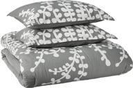 🏙️ modern city scene branches gray cotton comforter set - full/queen size logo