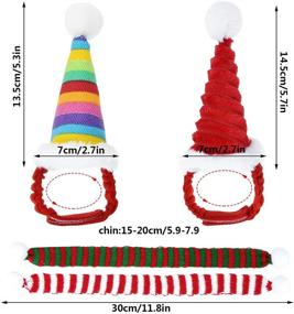 img 3 attached to 🎅 Jmkcoz 4 Pack Костюм Рождественской свинки: Шапочка Санта-Клауса, Шапка и Шарф для маленьких животных – Идеально подходит для Морских свинок, Кроликов, Хомячков и многих других!