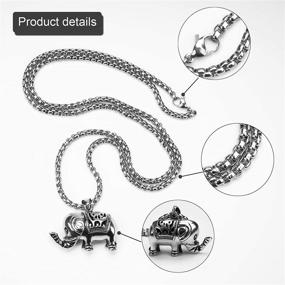 img 2 attached to 🐘 Lucky Elephant Charm Necklace: Gift Ideas for Women and Family - Bi Fang Elephants Pendant Jewelry