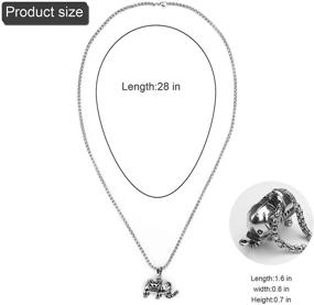 img 3 attached to 🐘 Lucky Elephant Charm Necklace: Gift Ideas for Women and Family - Bi Fang Elephants Pendant Jewelry