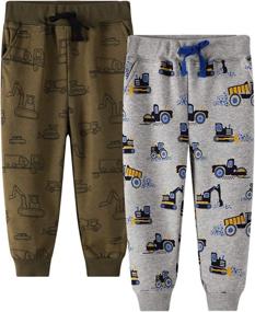 img 4 attached to Coralup Drawstring Sweatpants Dinosaur Lightning Boys' Clothing : Pants