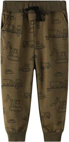 img 3 attached to Coralup Drawstring Sweatpants Dinosaur Lightning Boys' Clothing : Pants