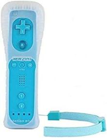 img 1 attached to Motion Plus 2 in 1 Wireless Remote Gamepad for Nintendo Wii/Wii U - Sky Blue Edition, with Silicone Case & Hand Strap