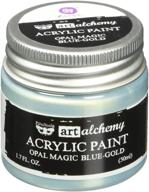 🎨 prima marketing 963675 finnabair art alchemy acrylic paint: opal magic blue/gold - stunning colors and unique effects! logo