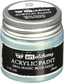 img 4 attached to 🎨 Prima Marketing 963675 Finnabair Art Alchemy Acrylic Paint: Opal Magic Blue/Gold - Stunning Colors and Unique Effects!