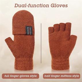 img 2 attached to Stretchy Fingerless Convertible Outdoor Gloves