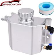 🔄 speedwow 1l coolant radiator overflow tank reservoir - aluminum expansion, silver logo